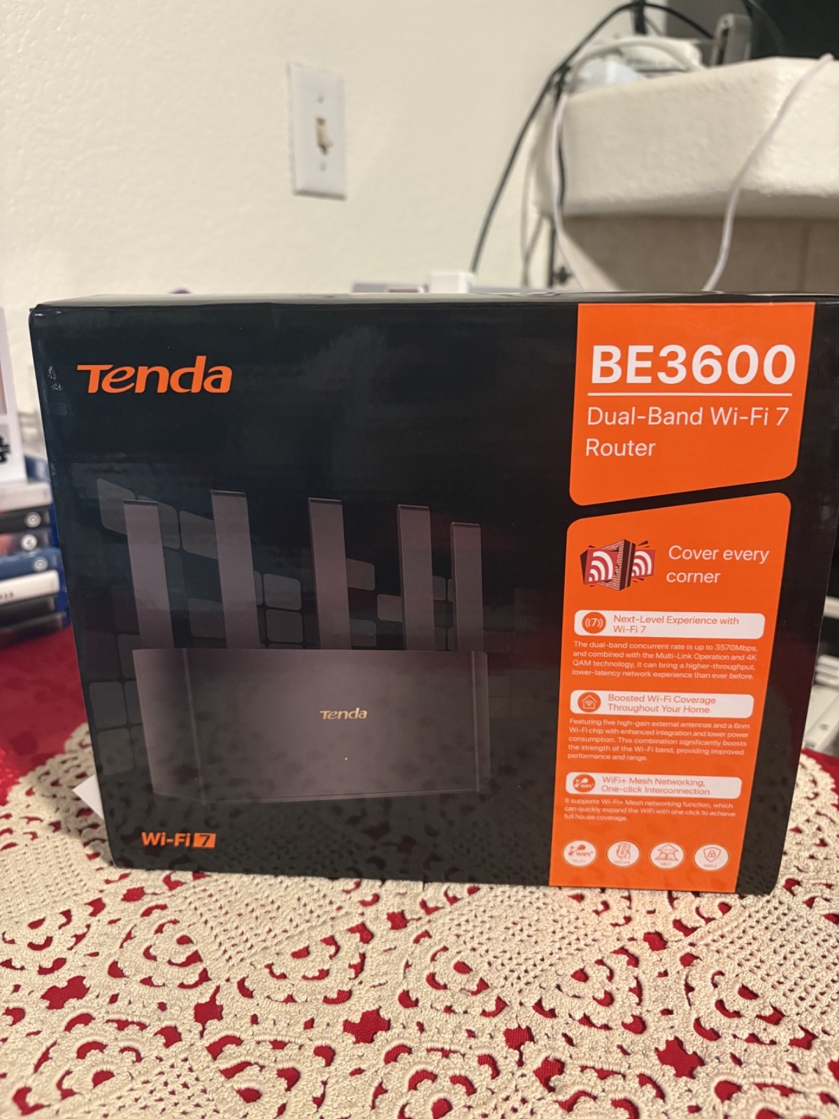 Tenda BE3600 Dual Band WiFi 7 Router (RE3L)– 3x1G Ports