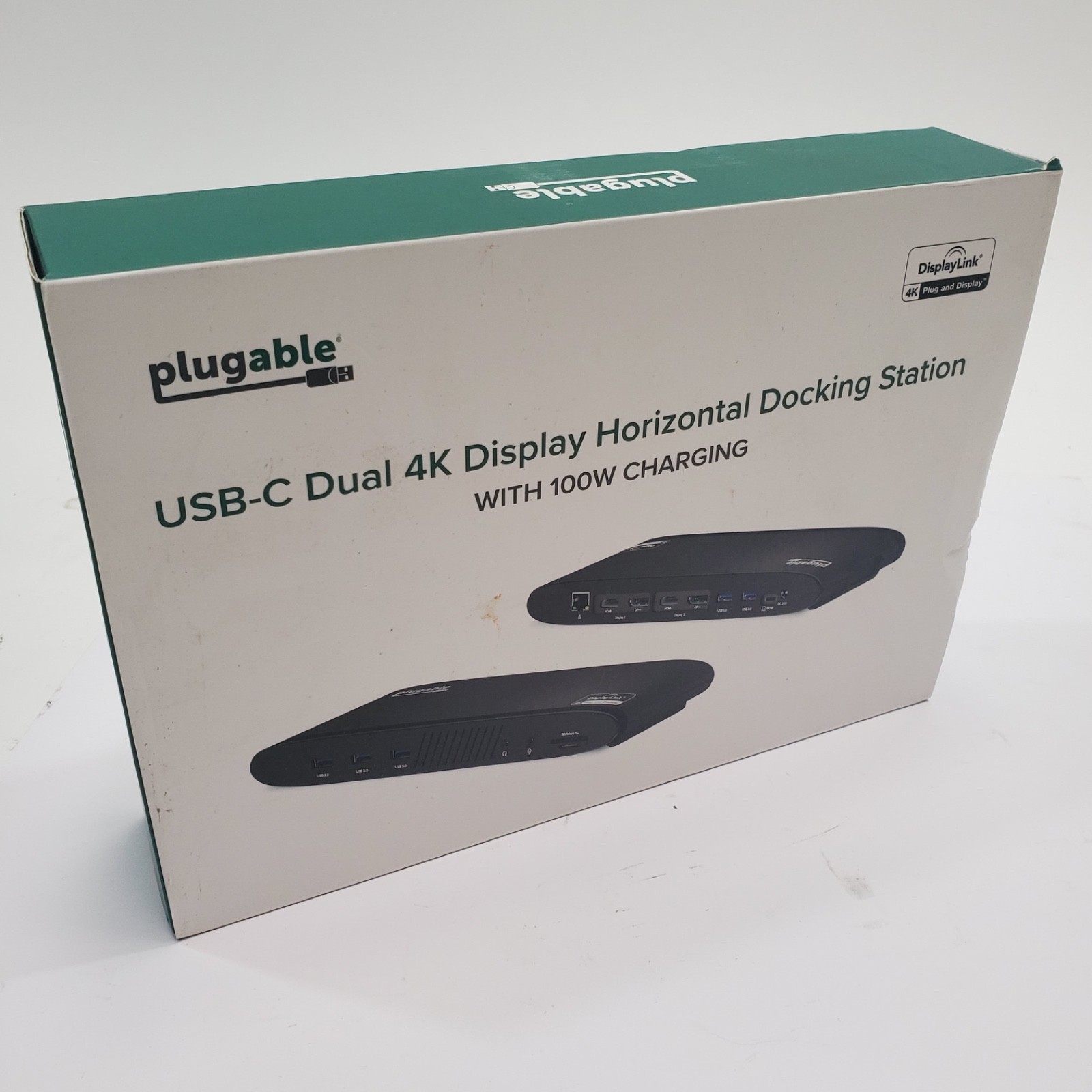 Plugable UD-6950PDH USB-C Laptop Docking Station Dual 4K Display No Power Supply