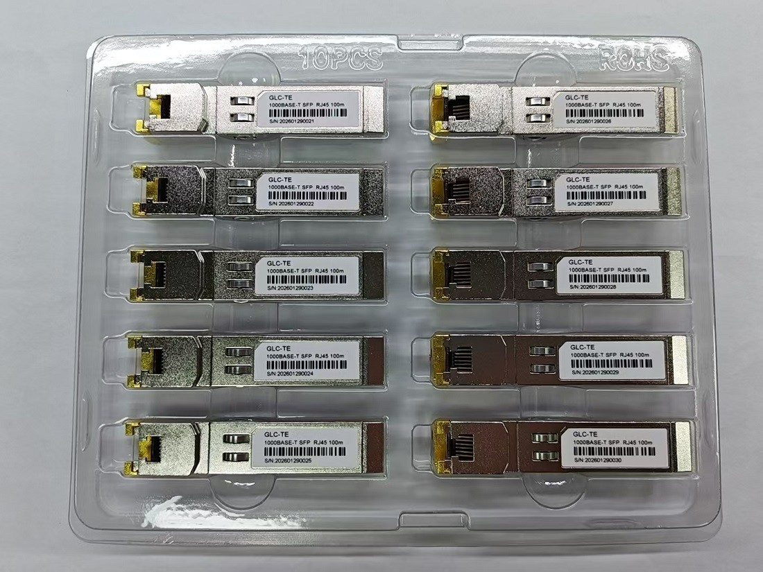 10X compatible Cisco GLC-TE 1000BASE-T SFP RJ45 100M transceiver modules