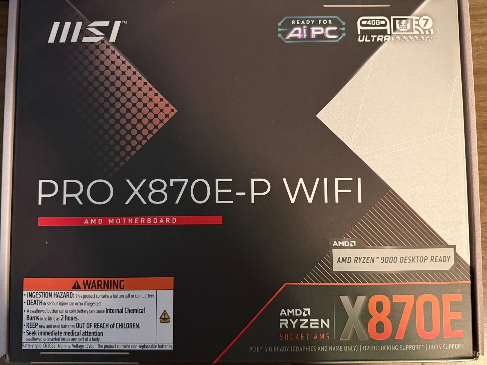 MSi Pro X870E-P WiFi  AM5 ATX Motherboard Never Opened or Installed