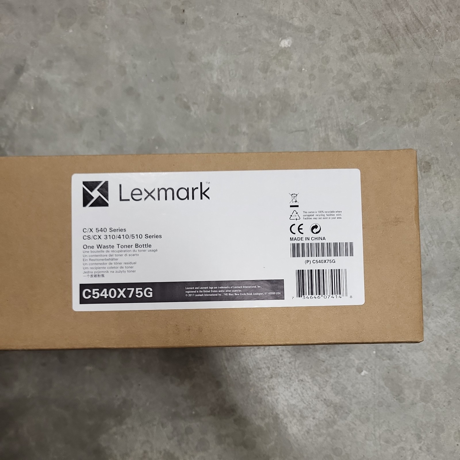 Lexmark C540X75G Waste Toner Container For C2132 C540 C543 C544 C546 C310