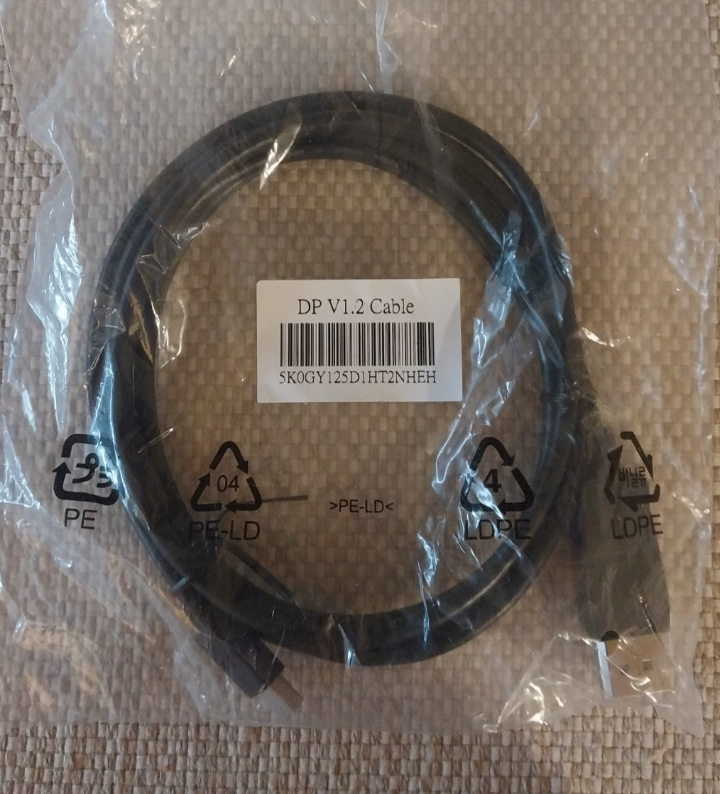 DP V1.2 CABLE DISPLAY PORT 6ft Computer Monitor AV Cable NEW