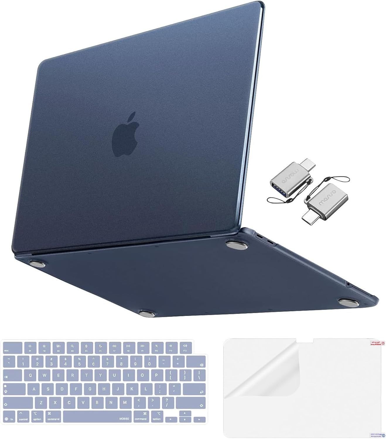 Matte Finish Case for MacBook Neo 13 inch 2026 Release Model A3404, Indigo Clear