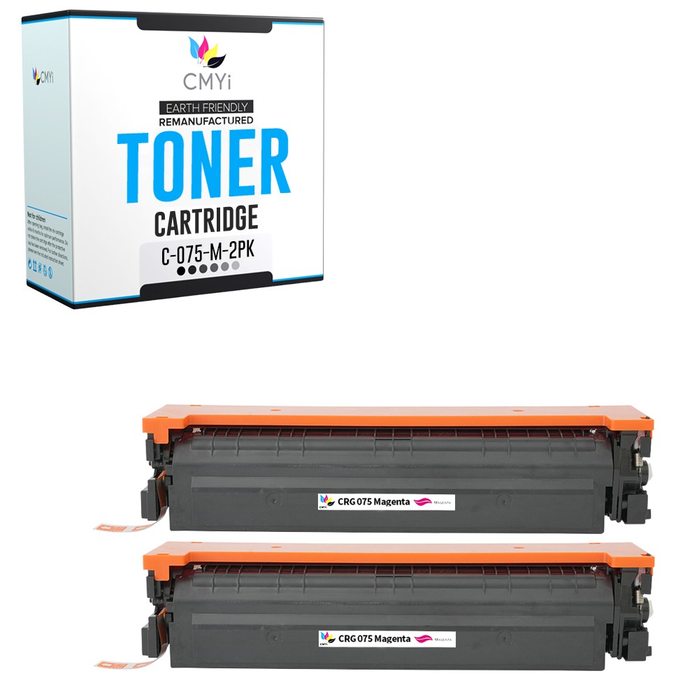 CMYi 2-Pack Compatible 075 Magenta Cartridges fits Canon imageCLASS LBP647Cdw