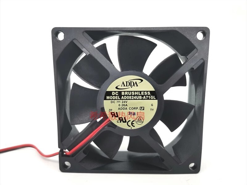 ADDA AD0824UB-A71GL 8025 DC24V 0.26A 8CM 2-Wire Inverter Cooling Fan