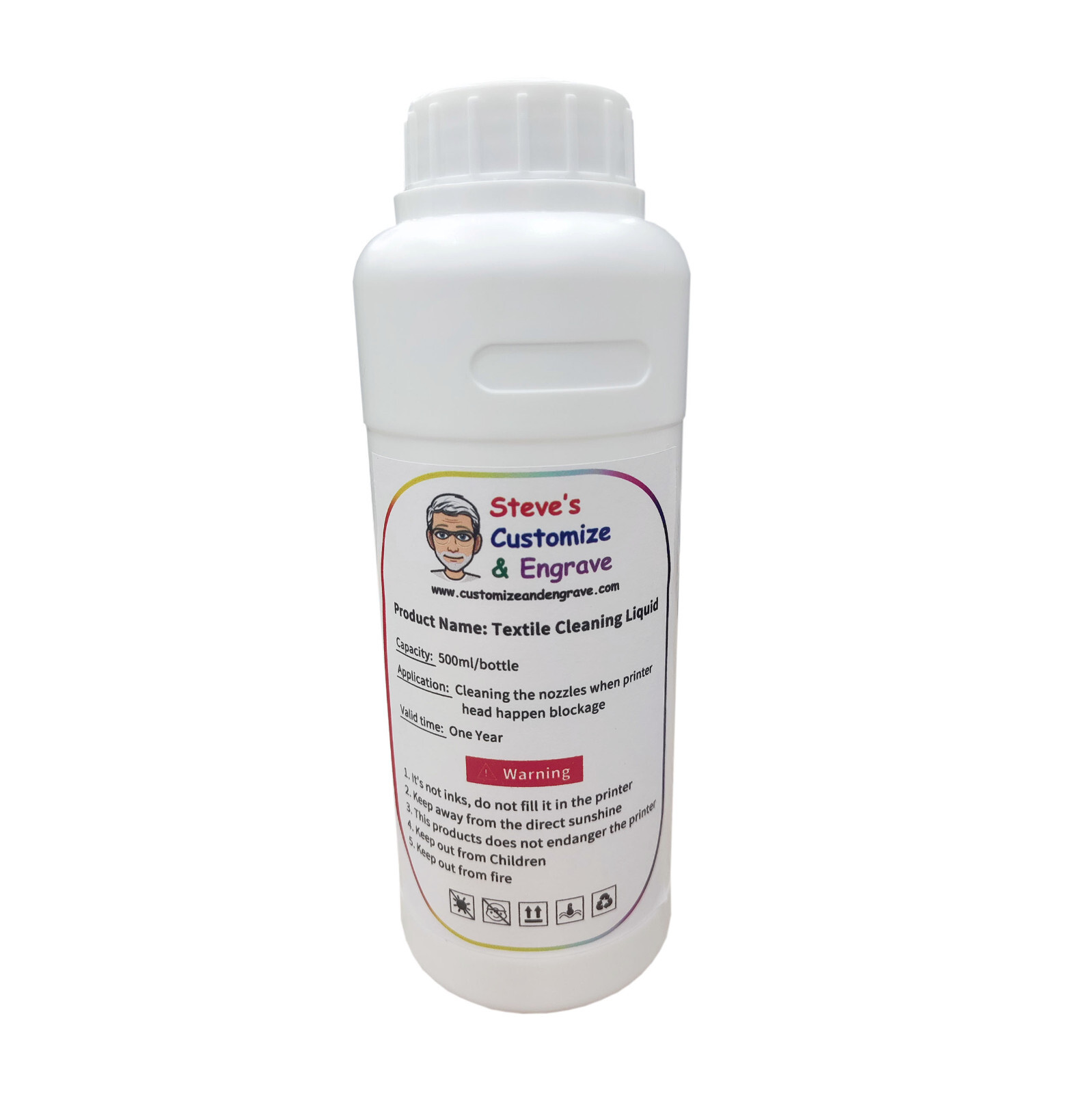Cleaning Solution For Garment Textile Inks DTG Printer 500ml Ships From Florida