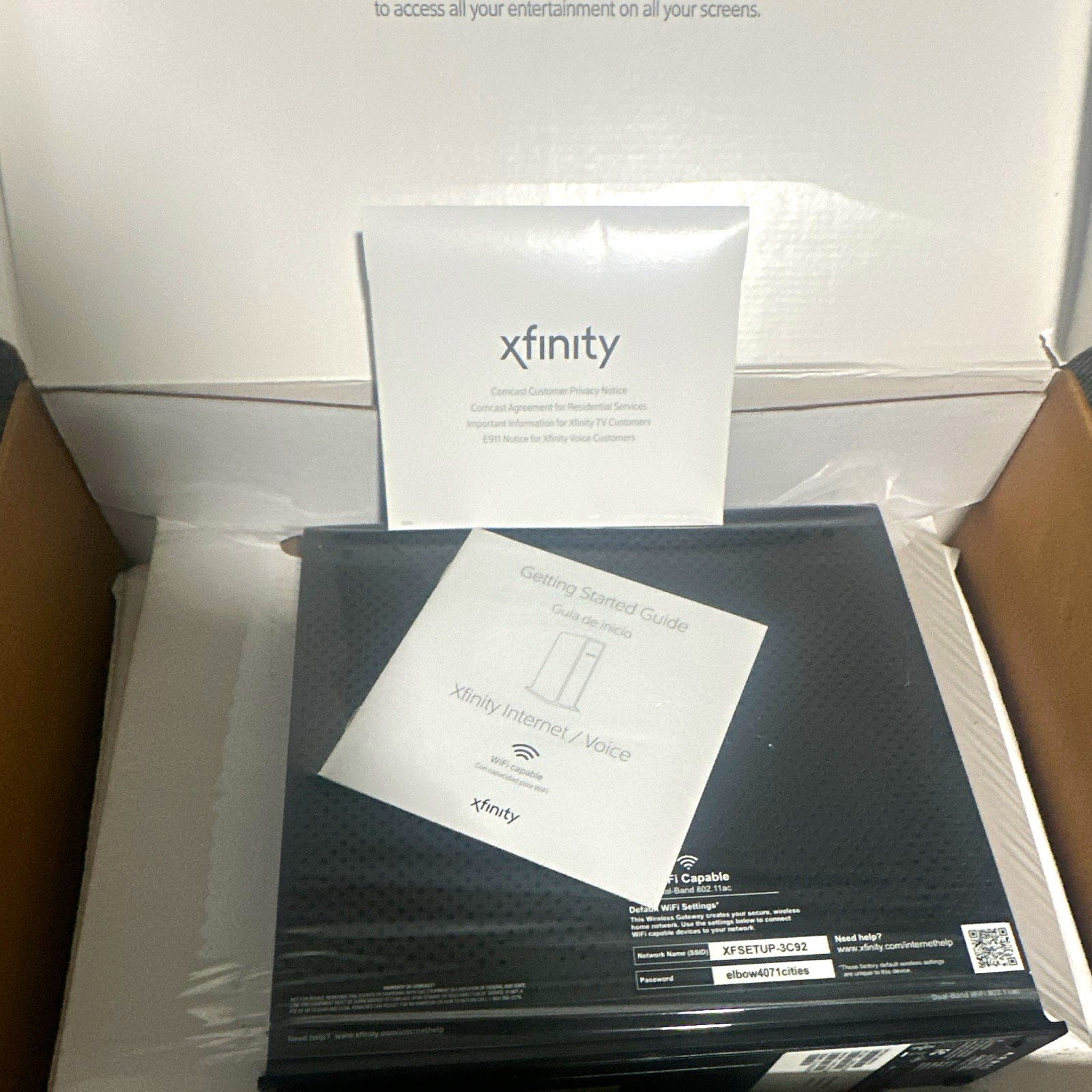 Xfinity xFi Gateway DOCSIS 3.1 Dual-Band Voice WiFi AC 4-Port 1Gbps