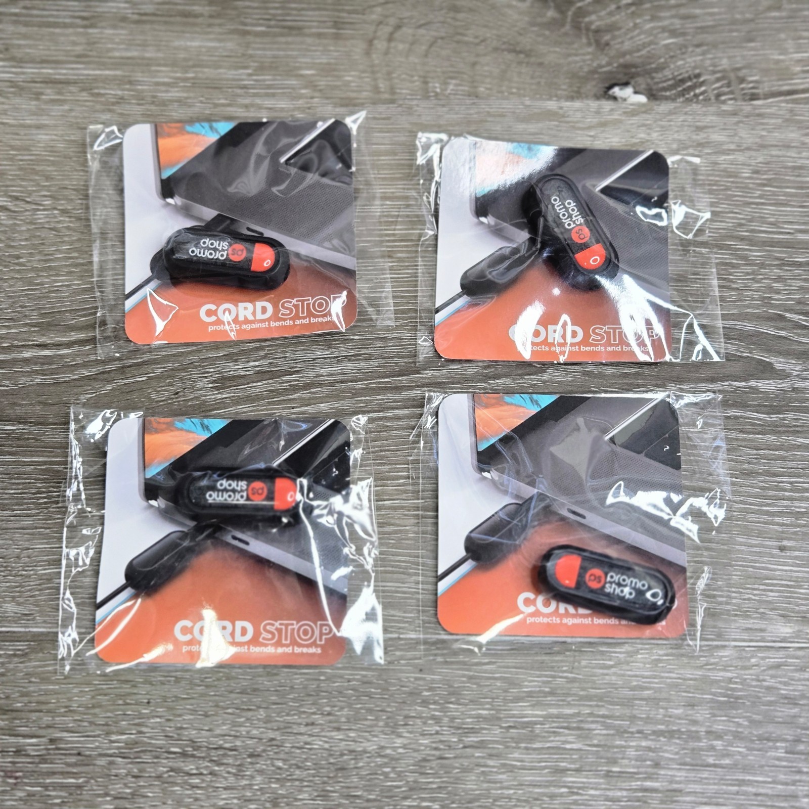 HandStands Cord Stop Cable Protectors Lot of 4 Black #99036 Fray Prevention New