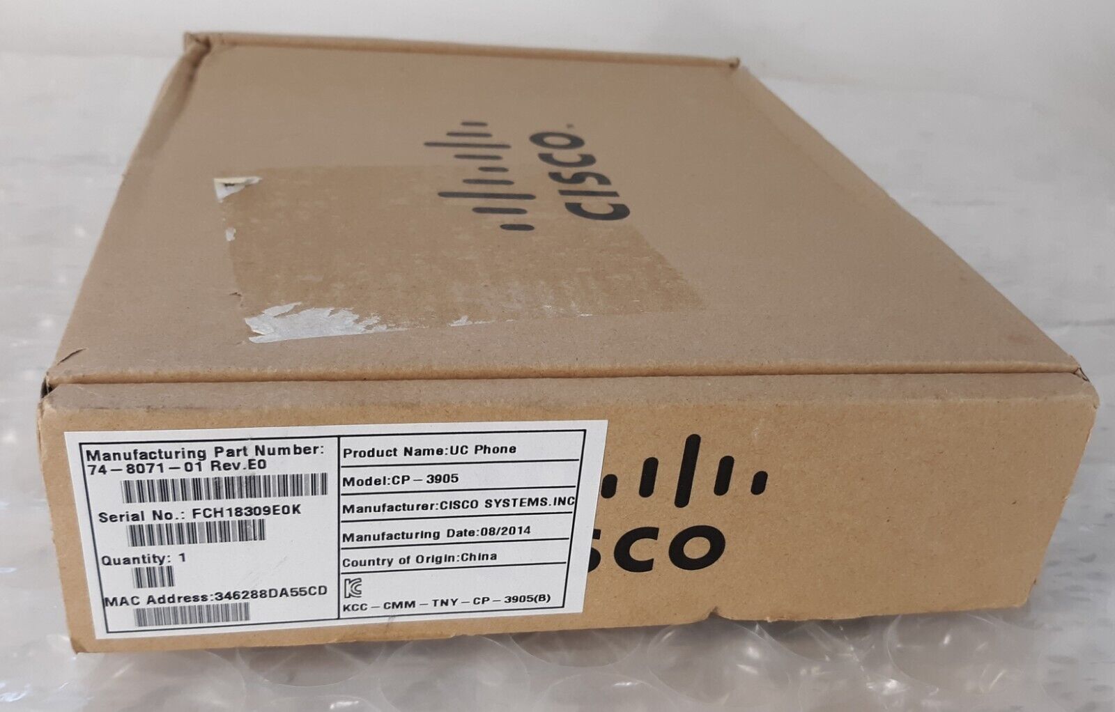 Cisco CP-3905 Unified SIP Phone *NEW*
