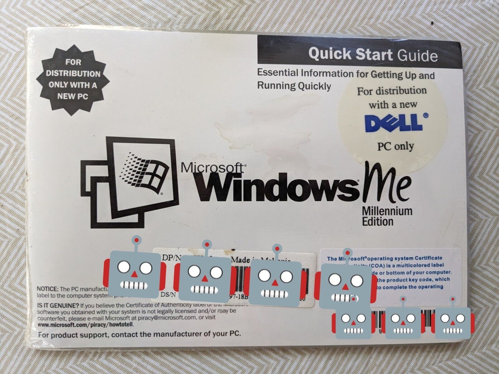 Unopened Microsoft Windows ME Millennium Edition Guide + CD (reinstallation WMe)