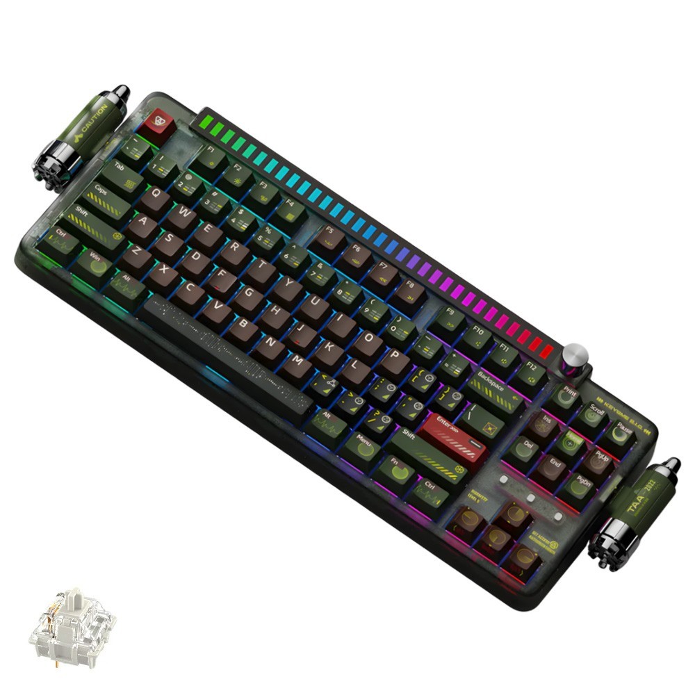 Lunar 01 Pro Mechanical Keyboard Includes 2 pcs rocket-ship fidget spinner