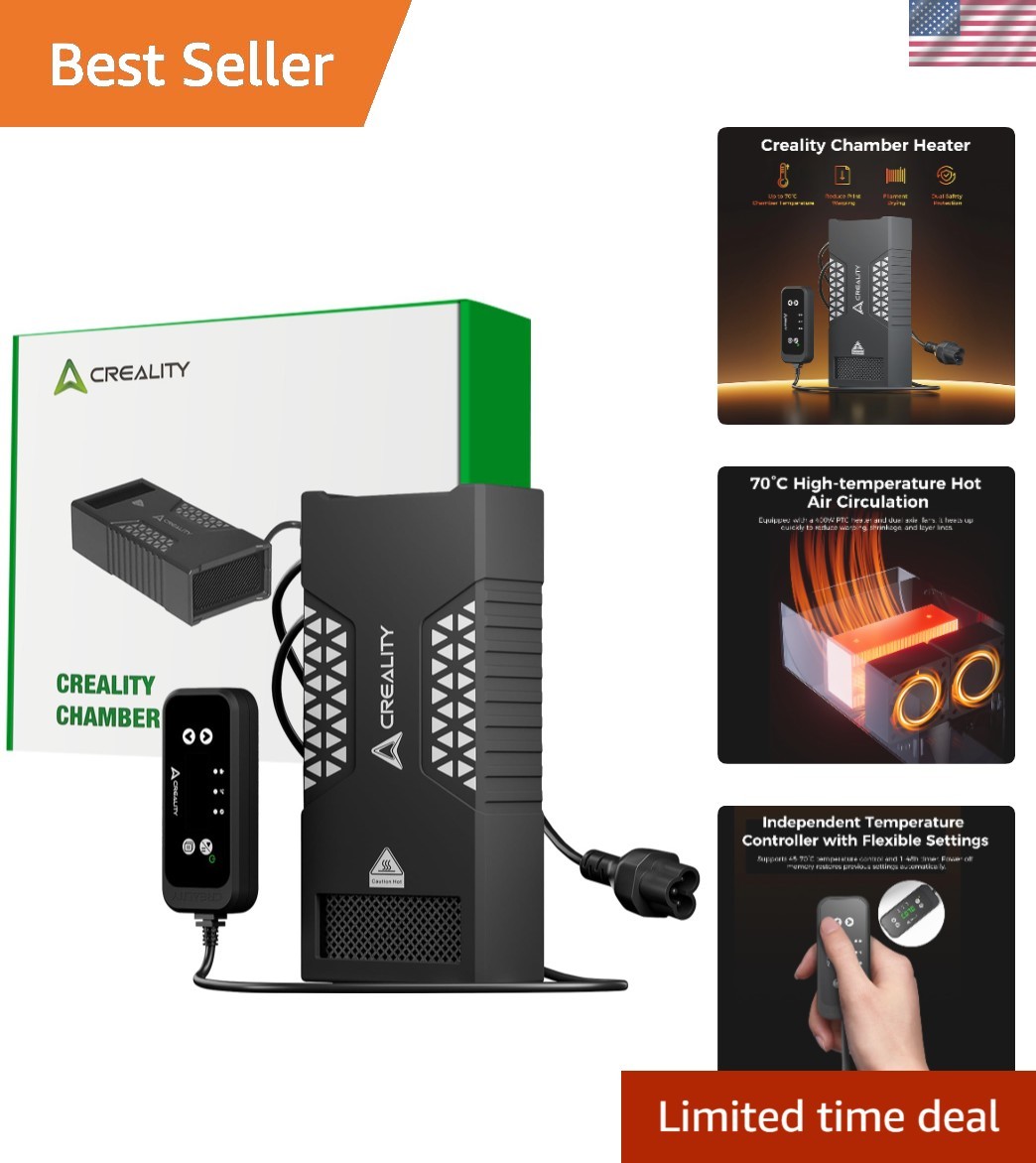 Chamber Heater,Up to 70℃ Chamber Temperature,Reduce Print Warping,Filament Dr...