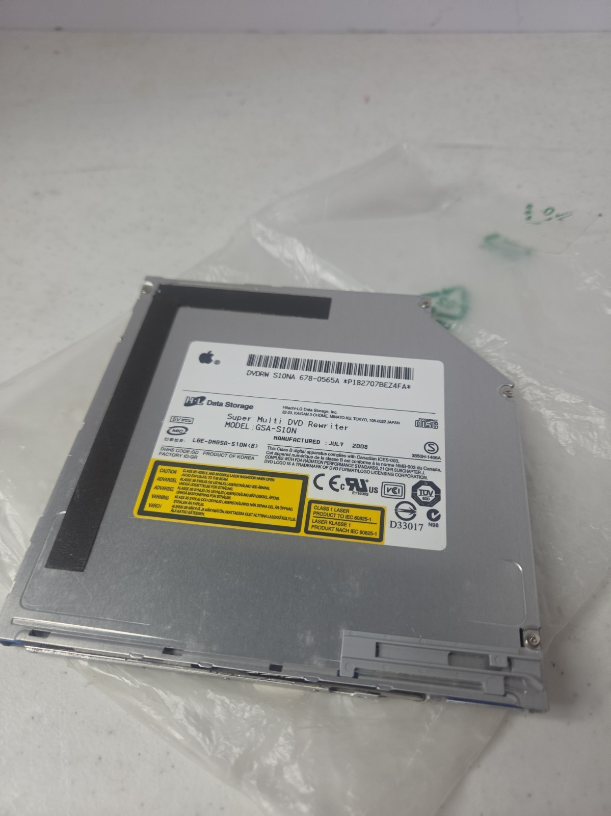 Genuine APPLE Macbook/Pro GSA-S10N DVD-RW Super Multi Laptop Drive 678-0558A OEM