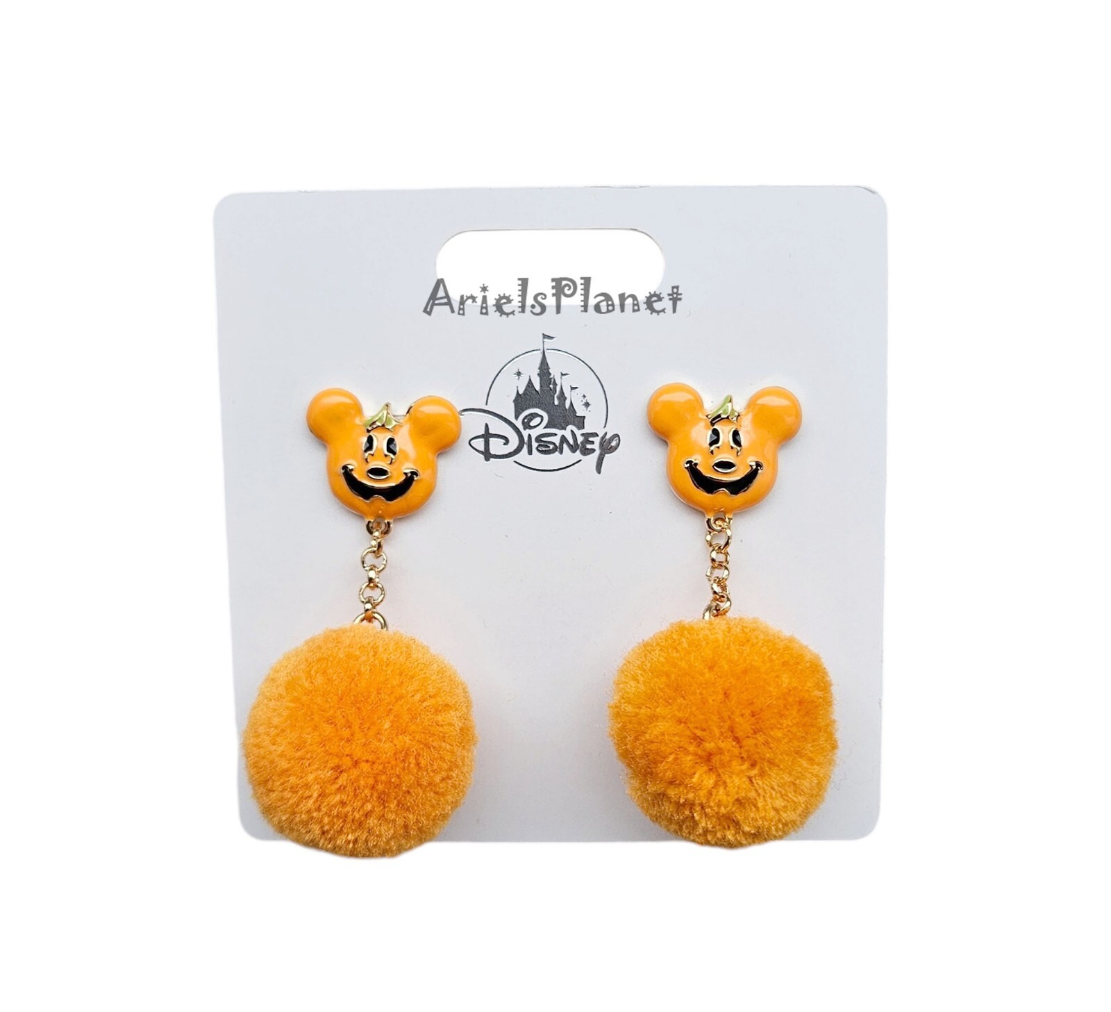 Disney Parks Halloween Mickey Mouse Jack-O-Lantern Plush Earrings