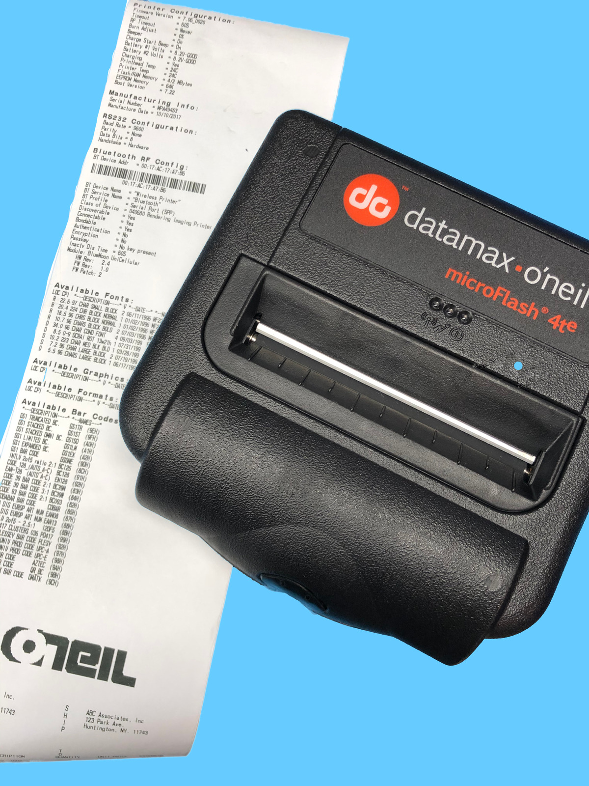Datamax O'Neil MF4te Receipt Label Printer Bluetooth 200362-100 E-Charge