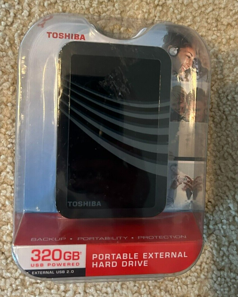 Sealed New Boxed Toshiba Portable External Hard Drive 320GB USB 2.0 HDDR320E03X