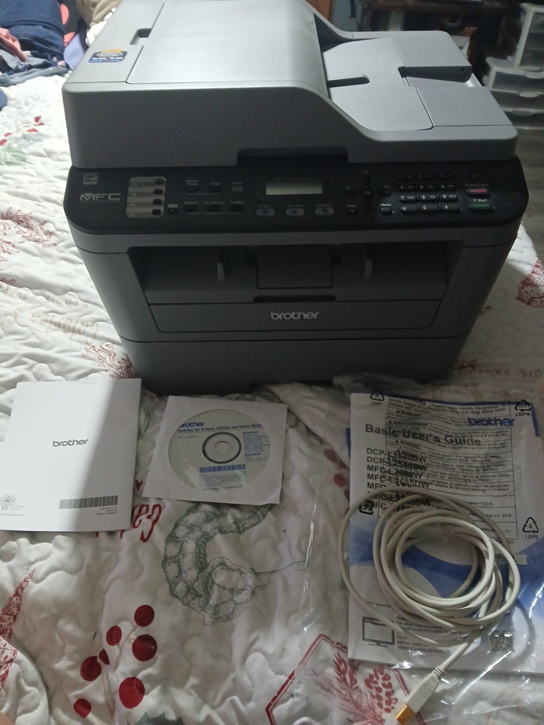 Brother MFCL2740DW Wireless Monochrome Printer with Scanner, Copier and Fax -...