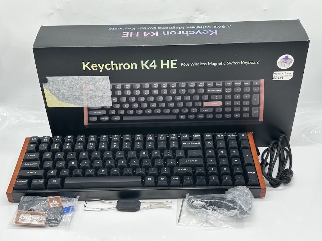 Keychron K4 HE Keyboard Swappable RGB Backlight Aluminum Nebula Switch NO DONGLE