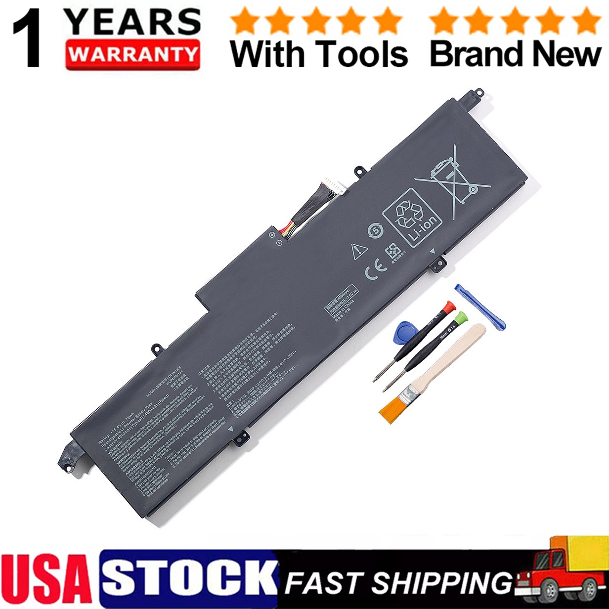 C41N1908 Battery For ASUS ROG Zephyrus G14 GA401II GA401IV GA401QE GA401QM 76WH