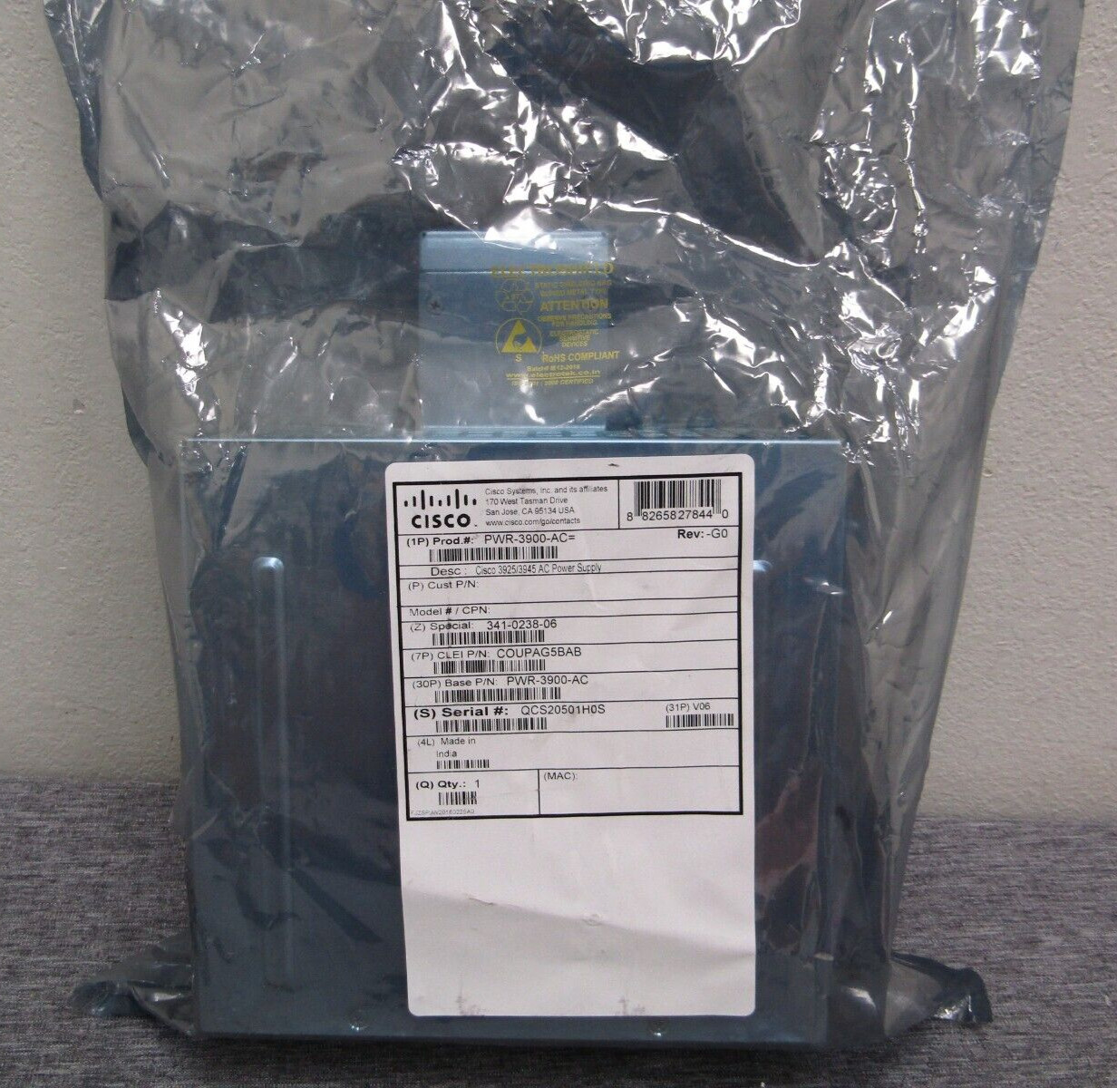 CISCO PWR-3900-AC 3925/3945 AC POWER SUPPLY UNIT