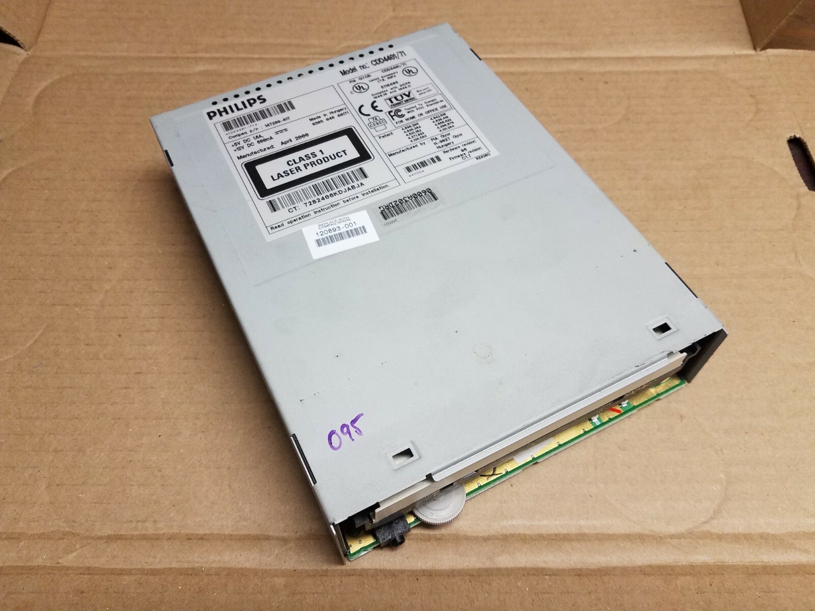 Compaq Philips Desktop CD Drive CDD4401/71 147289-817 120893-001 ROM Vintage