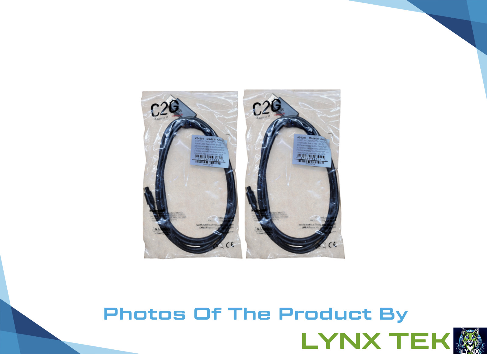 C2G 6ft Mini DisplayPort to DisplayPort Adapter Cable 54301 LOT OF 2