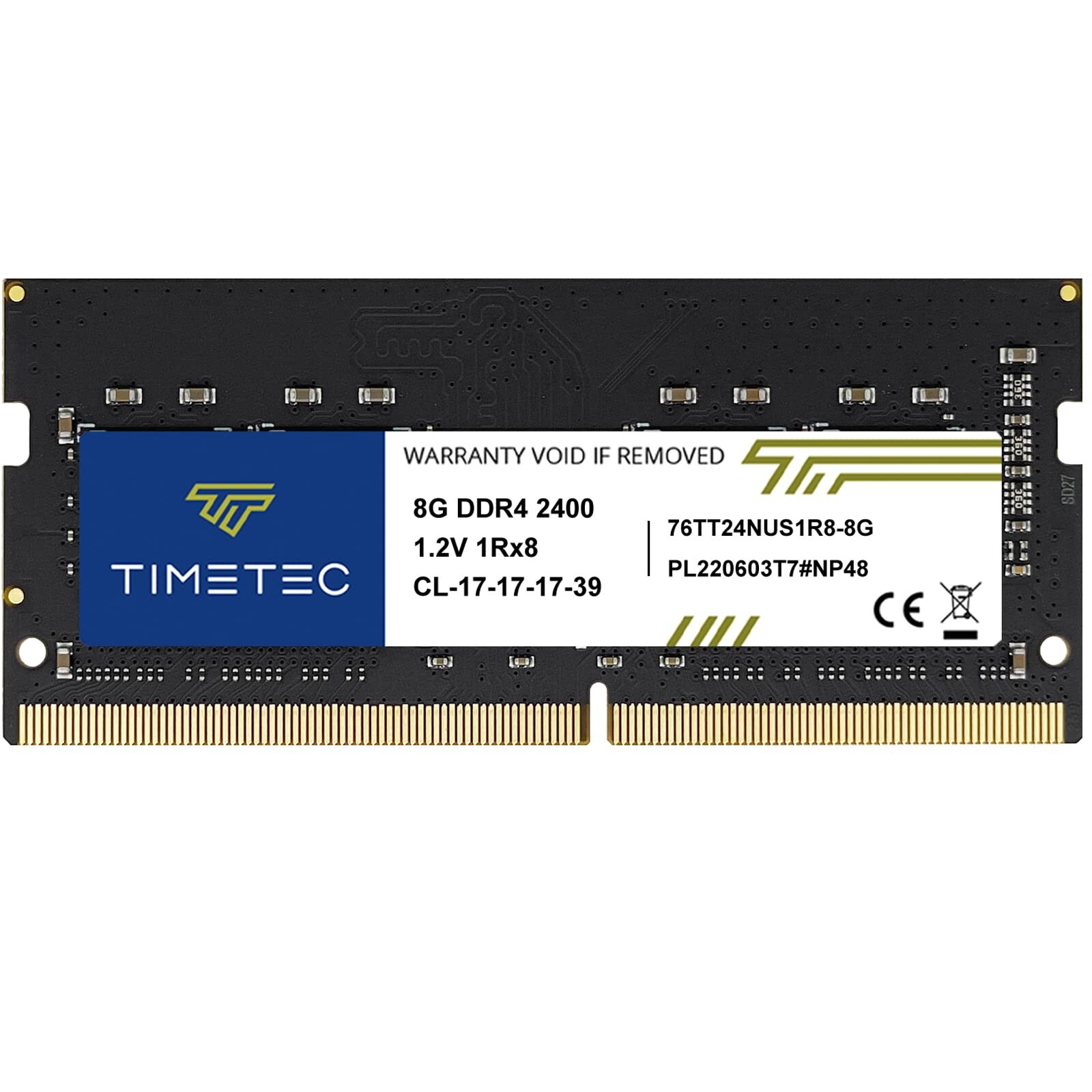 Timetec 8GB DDR4 2400MHz (DDR4-2400) PC4-19200 (PC4-2400T) Non-ECC Unbuffered...
