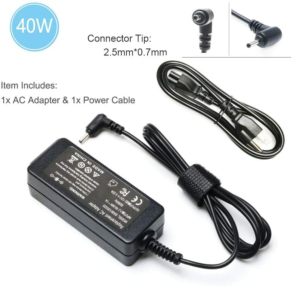 40W 12V 3.33A AC Replacement Laptop Power Charger for Samsung 11.6" Chromebook