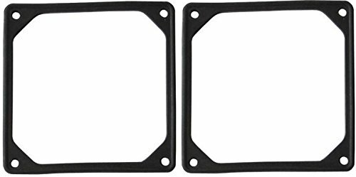 2 x 120mm Fan Silicone Anti-Vibration Noise Reduction Silencer Gasket - Black