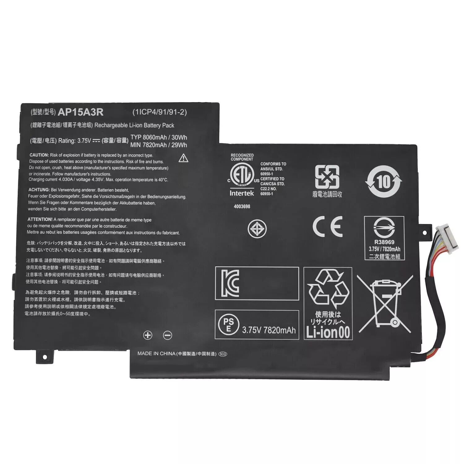 New Genuine AP15A3R Battery for Acer Aspire Switch 10E SW3-013 SW3-013P SW3-016
