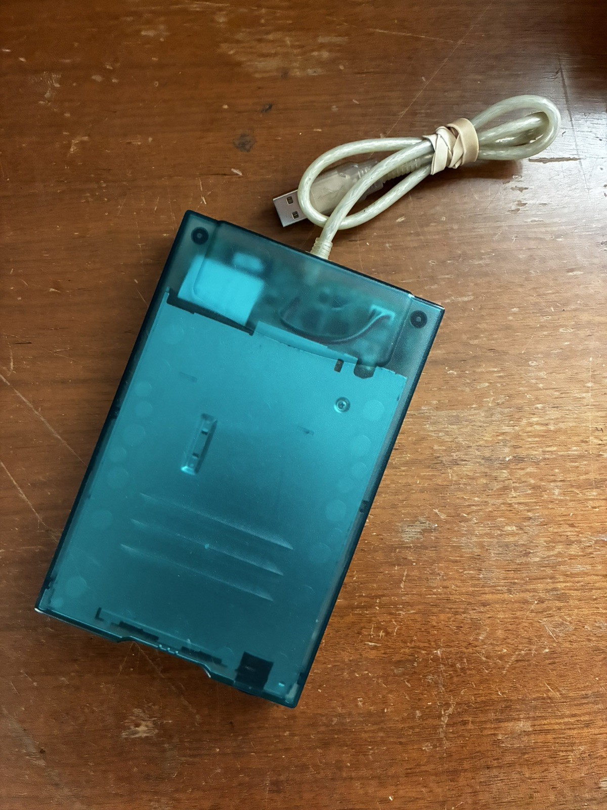 Teac FD-05PU External Floppy Disk Drive Blue Translucent Untested