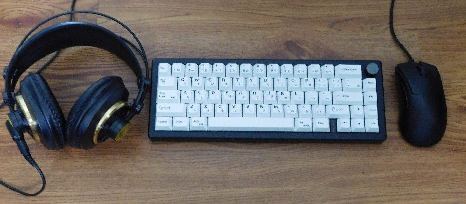 BUNDLE of custom-built wireless keyboard, Deathadder V3 Wired, & AKG K240 Studio