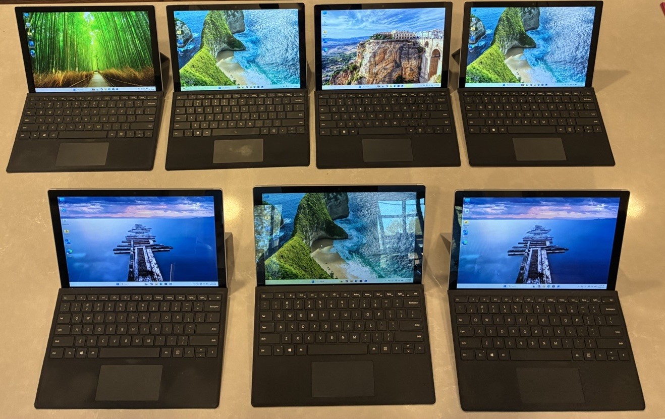 Lot Of 7 Microsoft Surface Pro 7+ 1960 2.80GHz i7-1165G7 16GB RAM 512GB SSD