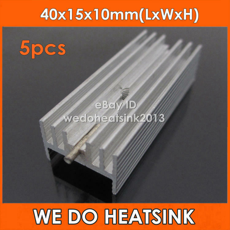 5pcs TO220 / TO-220 Aluminum Radiator Heatsink 40x15x10mm