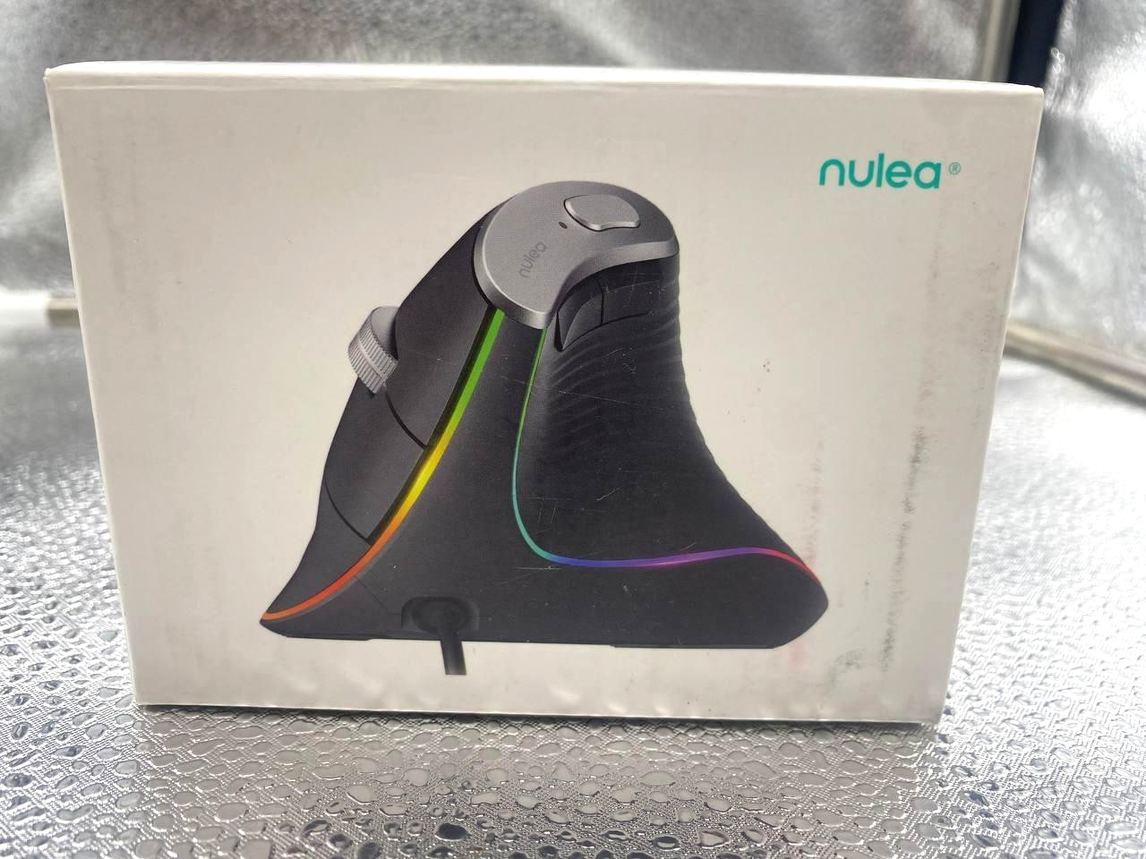 Nulea M504 Wired RGB Vertical Mouse Ergonomic USB PC Mac Black Grey W1027E7B
