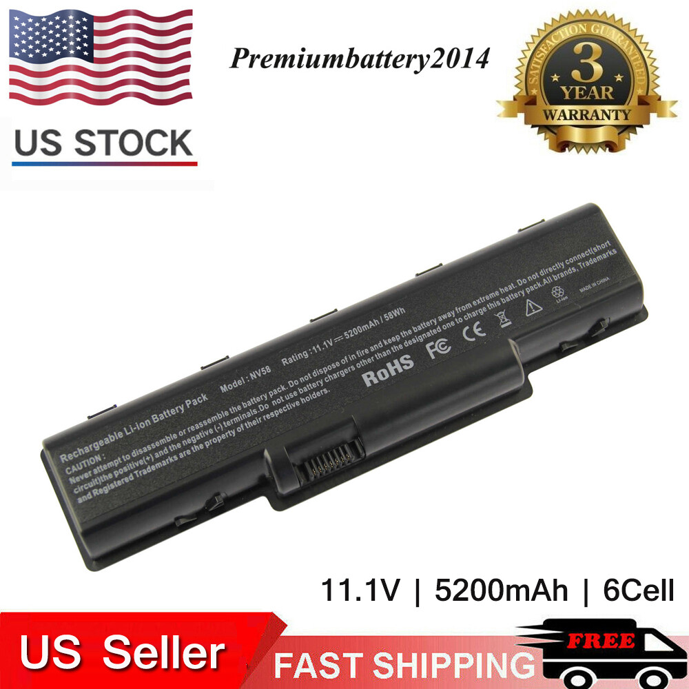 6 Cell 5200mAh Battery for Acer Aspire 5532 5332 5334 5732Z 5517 5516 4732 4732Z