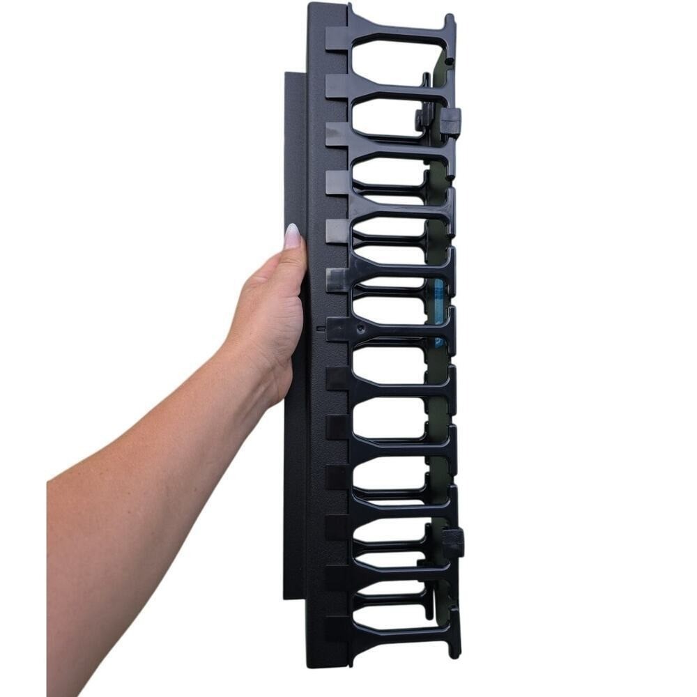 Open Box Panduit WMP1E Horizontal Cable Manager, Black, 2 RU, Black