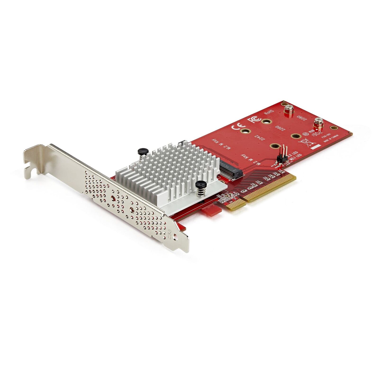 StarTech.com Dual M.2 PCIe SSD Adapter Card - x8 / x16 Dual NVMe or AHCI M.2 SSD