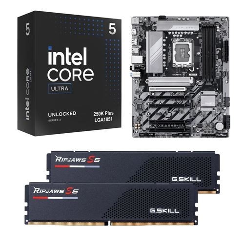 G.Skill Ripjaws S5 32GB DDR5-6000 + Intel Core Ultra 5 250k Plus + Gigabyte B860