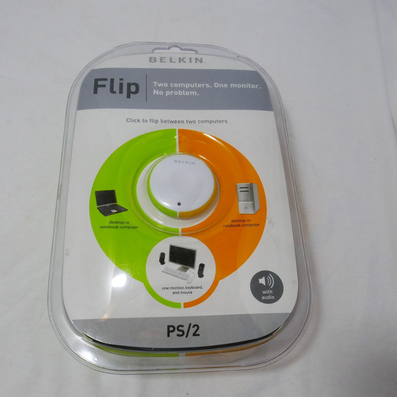 Belkin Flip 2 Port External KVM Switch PS/2 - New in Original Packaging
