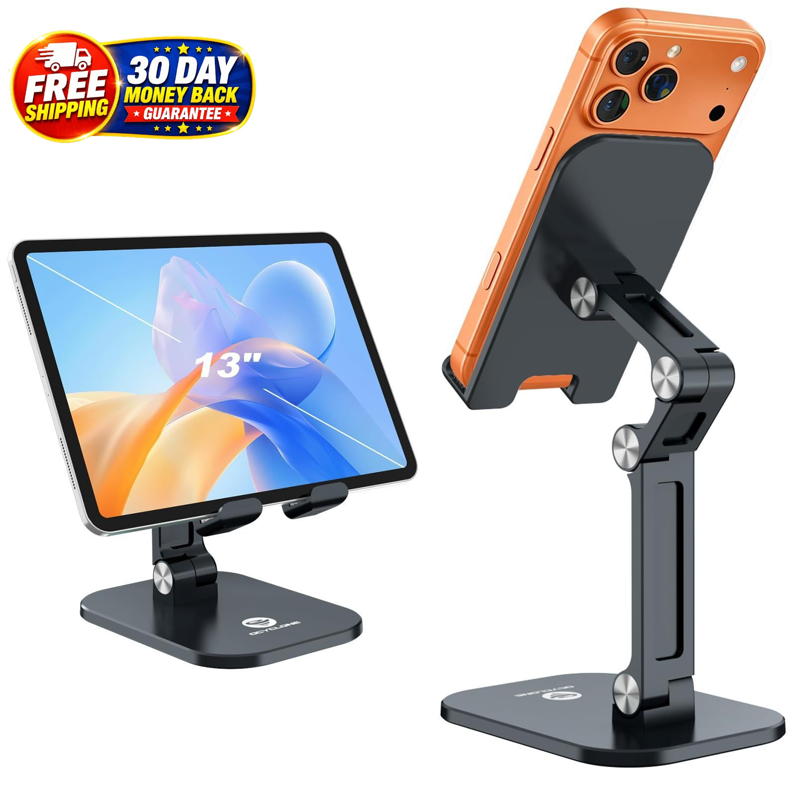 Foldable Cell Phone Stand Holder for Desk Office Adjustable Height Angle