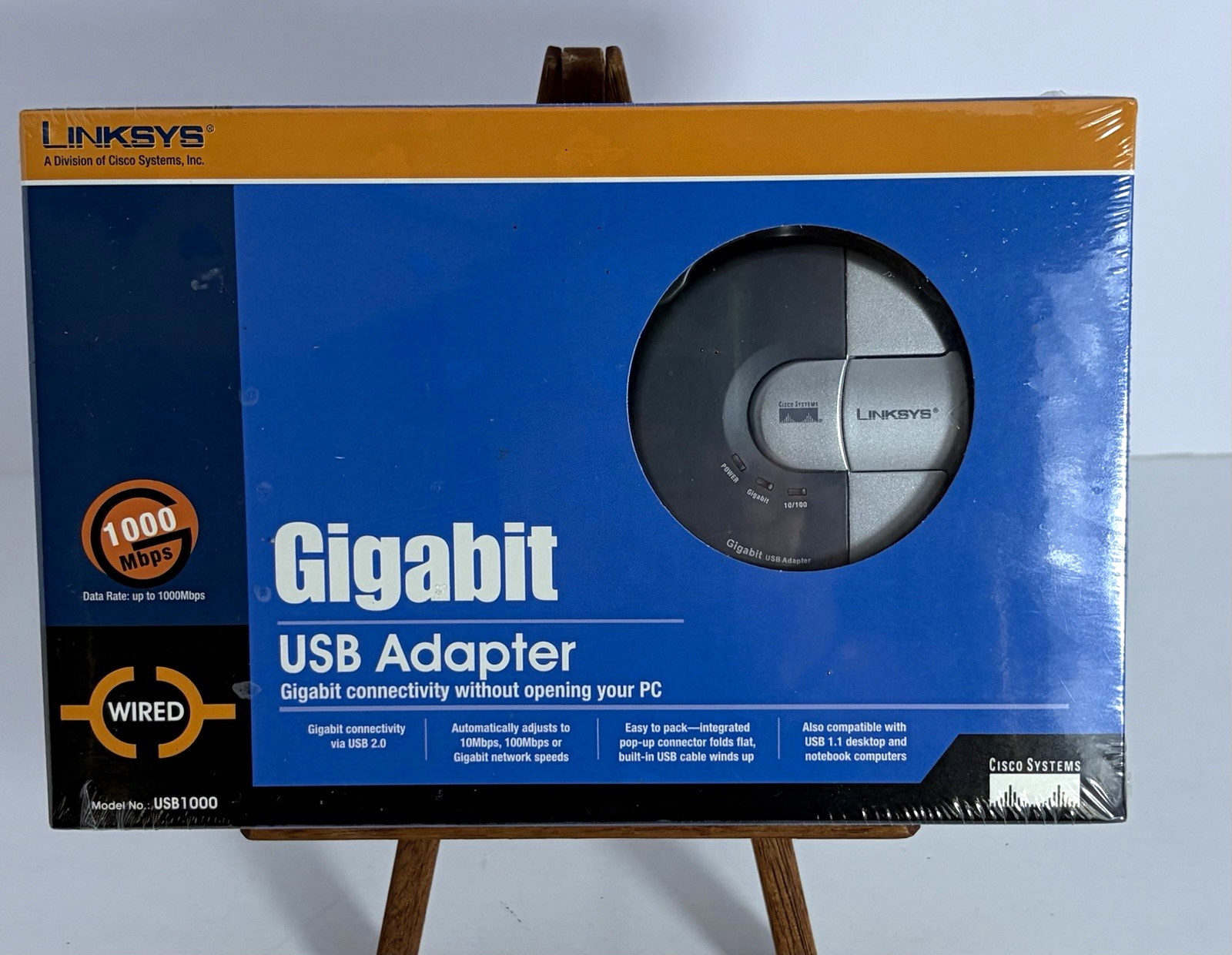 Linksys USB1000 Gigabit USB Adapter New Factory Sealed Retro Networking 
