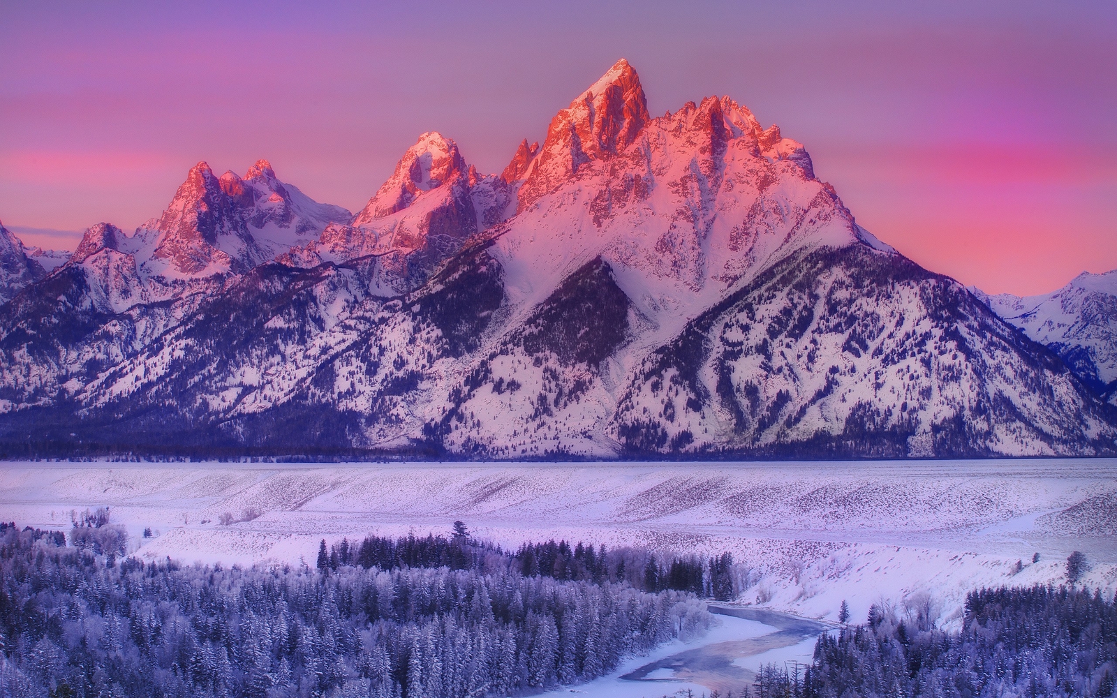 Landscape mountains winter snow sunlight nature grand Custom Gaming Mat Desk