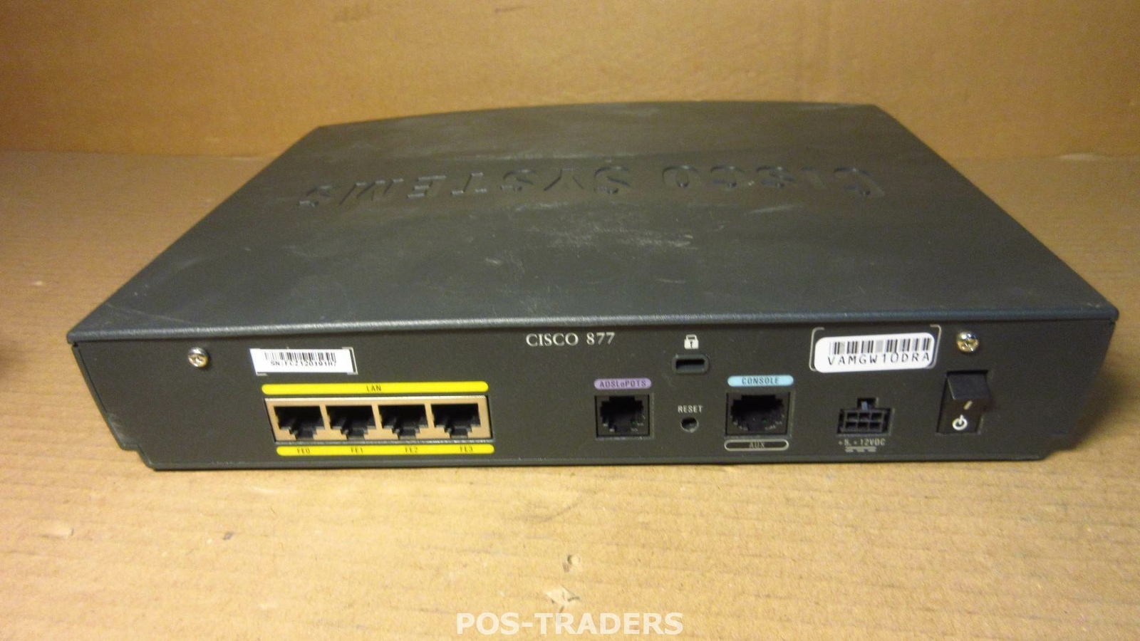 CISCO877-K9 Integrated Service Router ADSL2+ 4x 10/100BASE-T Ports - EXCL PSU
