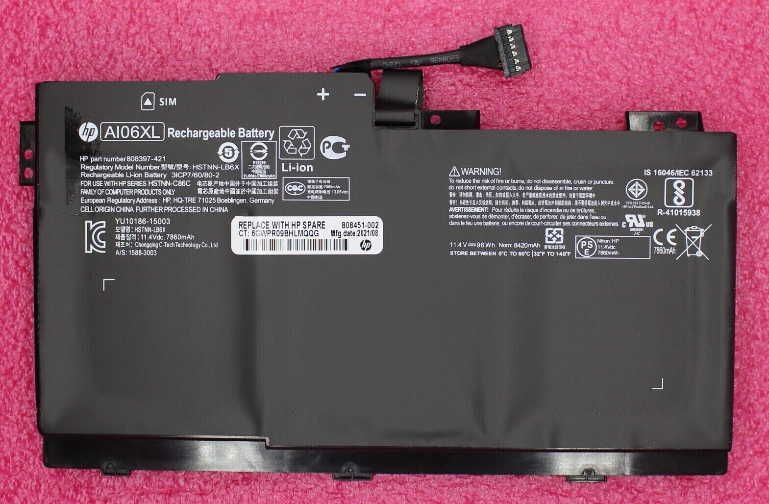 Genuine 96Wh AI06XL Battery For HP ZBook 17 G3 HSTNN-C86C 808451-002 808397-421