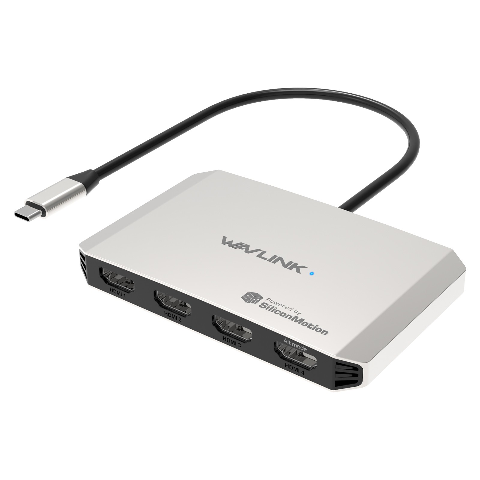 USB-C Quad Monitor Docking Station 130W PD3.1 4x HDMI Port for Windows/macOS