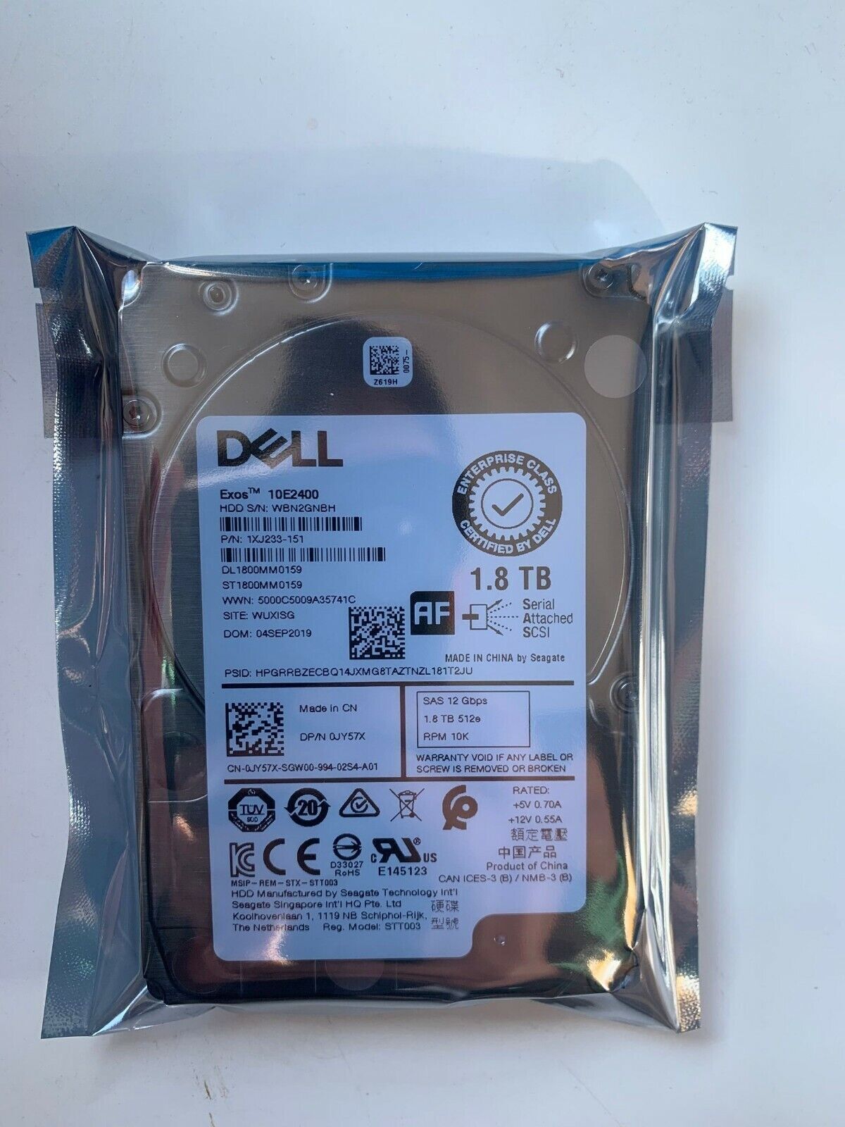 FOR Dell JY57X 1.8TB 10K 2.5'' 12Gbps SAS Hard Drive ST1800MM0159 0JY57X