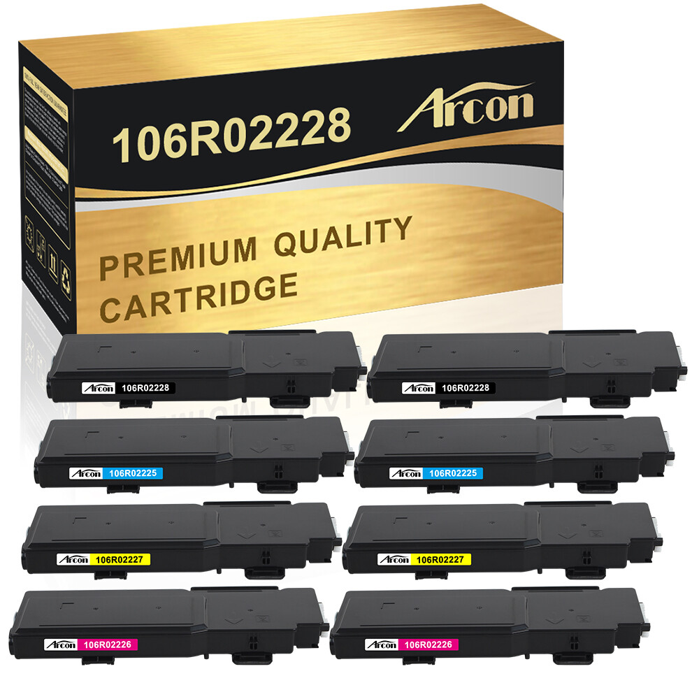 8PK High Yield Toner Compatible for Xerox Phaser 6600 WorkCentre 6605dn 6605n
