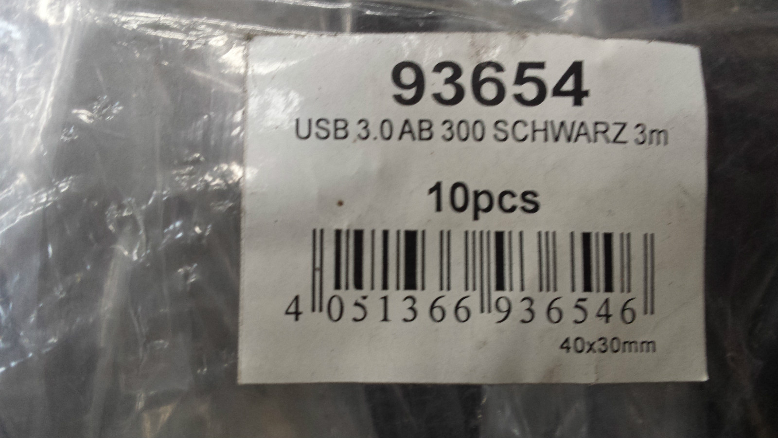 USB 3.0 A/B Male Printer Cable 5GB Speed  New in Packaging 3M Length