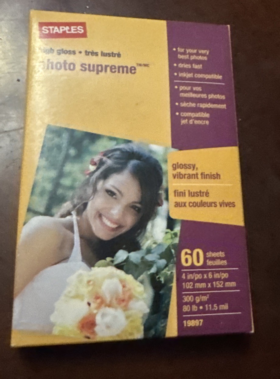 Staples High Gloss Photo Supreme 60 Sheets